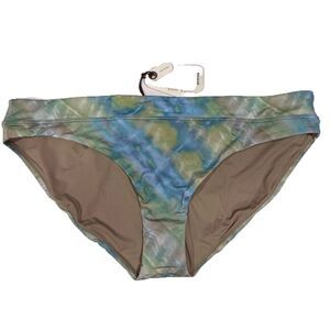 Prana Bikini Bottom Wave Mirage Tie-Dye Size XL Beach Swimsuit Vacation